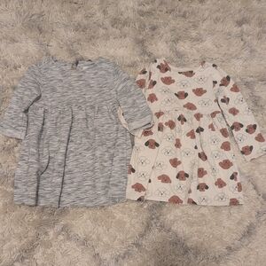 Old Navy Gray Dress & Wonder Nation Puppy Dress Lot Bundle Size 4t Girls